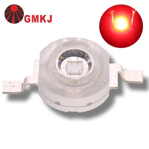 1W 3W ডিপ রেড পাওয়ার LED ল্যাম্প বিড 650nm 660nm